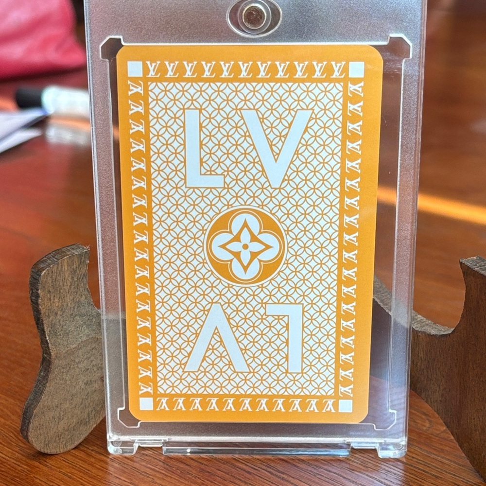 Orange and White Card Holder